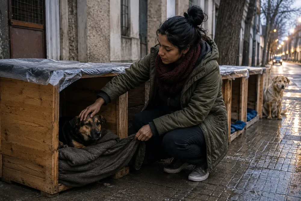 perros frio cuchas